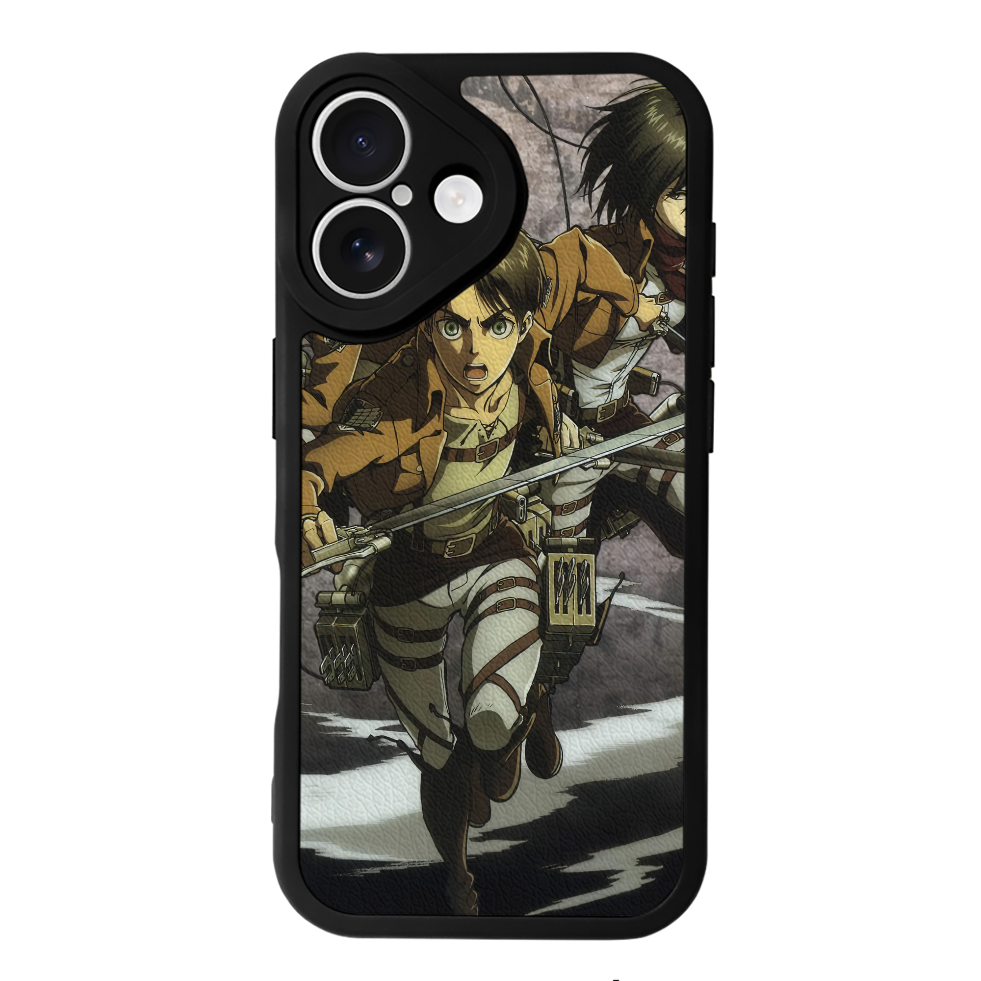（画像用） 進撃の巨人 Attack on Titan 【iPhone 16シリーズ対応】シリコンスマホケース（レザー調） 材質：シリコン